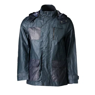 Geox Green Polyester Jacket In Blue