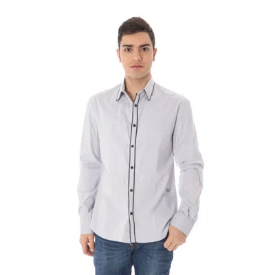 Costume National Light Blue Cotton Shirt In Grey