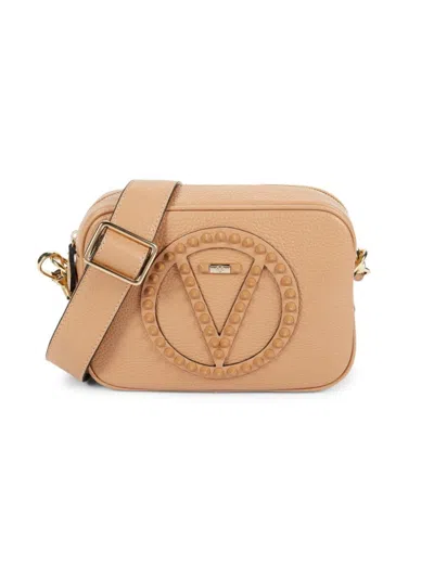 Valentino By Mario Valentino Women's Mia Studded Leather Shoulder Bag In Camel