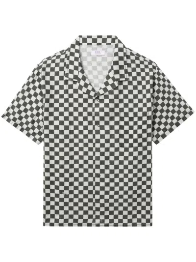 Erl Printed Hawaian Shirt In Gray
