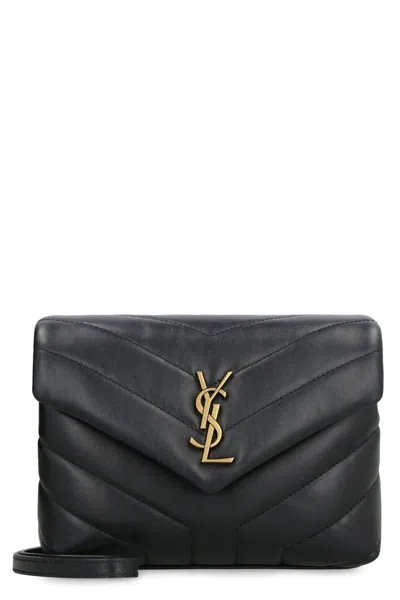 Saint Laurent Loulou Toy Leather Crossbody Bag In Black
