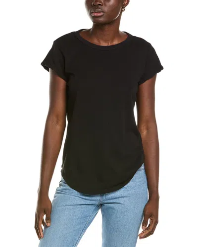 James Perse Curved Hem T-shirt In Black