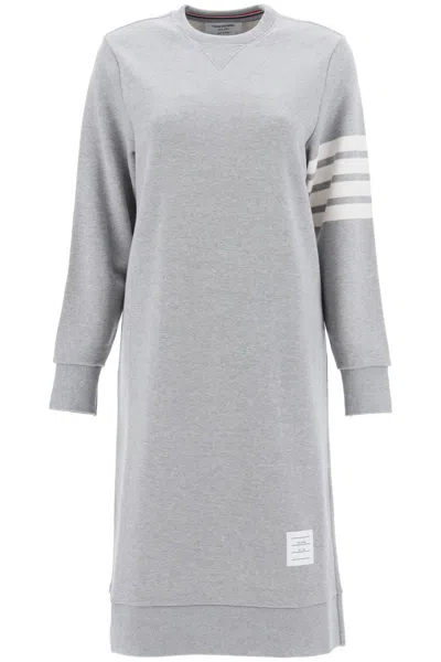 Thom Browne 4-bar Fleece Dress In Grey