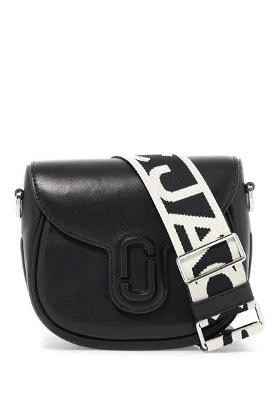 Marc Jacobs The Small Covered J Marc Saddle Bag In Black