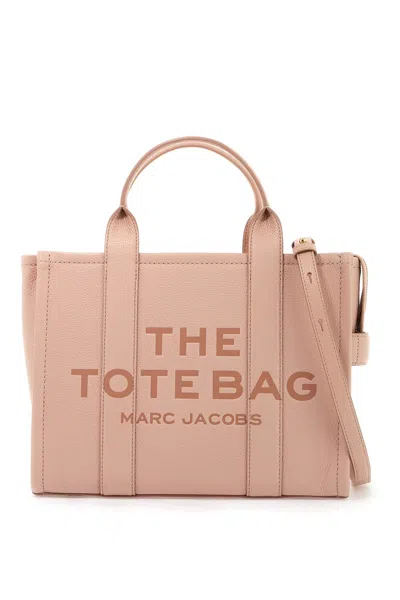 Marc Jacobs The Leather Medium Tote Bag In 粉色的