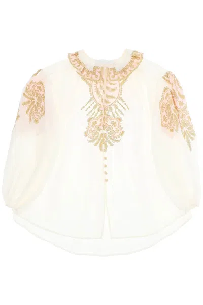 Zimmermann "ramie Blouse Made In White