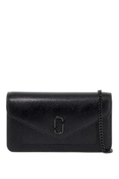 Marc Jacobs Mini Crossbody Chain Wallet Bag In 黑色的