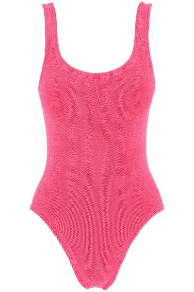 Hunza G . Square Neck Swimsuit In 紫红色