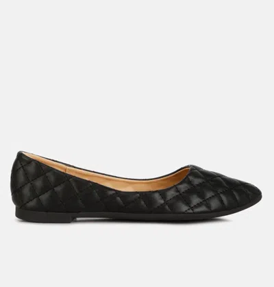 London Rag Rikhani Quilted Detail Ballet Flats In Black