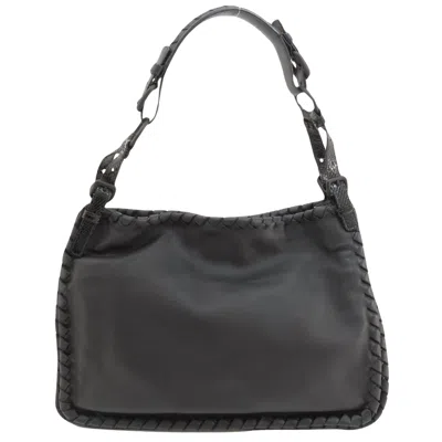 Bottega Veneta Intrecciato Black Leather Shopper Bag ()