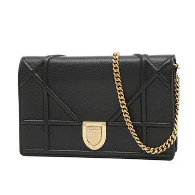 Dior Ama Black Leather Wallet  ()