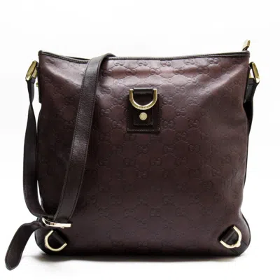 Gucci Abbey Brown Leather Shoulder Bag ()
