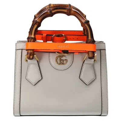 Gucci Diana White Leather Shopper Bag ()