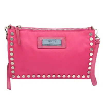 Prada Tessuto Pink Synthetic Shoulder Bag ()