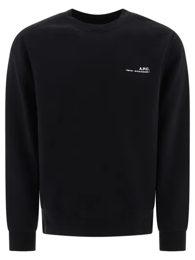 Apc A.p.c. "standard Item" Sweatshirt In Black