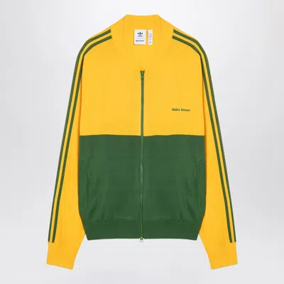 Adidas Originals Adidas By Wales Bonner Yellow/green Cotton Zip Sweatshirt
