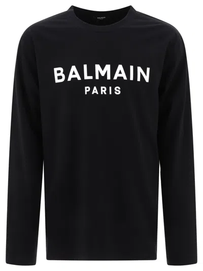Balmain Paris T-shirts In Black