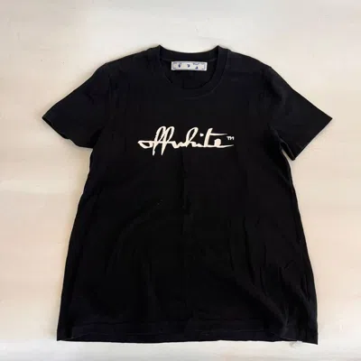 Pre-owned Off-white Black T-shirt With White Logo
