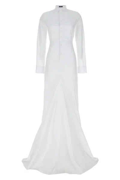 Ann Demeulemeester Che Factory Dress In White