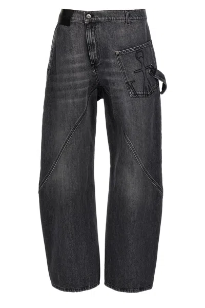 Jw Anderson J.w.anderson Men 'twisted Workwear' Jeans In Gray