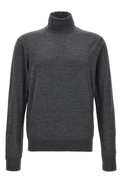 Tom Ford High Neck Sweater In Gray