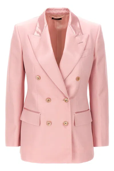 Tom Ford Women Double-breasted Blazer In Pink