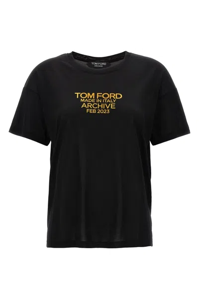 Tom Ford Women Logo Print T-shirt In Black