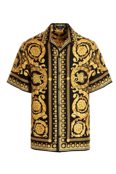 Versace Men 'barocco' Shirt In Multicolor