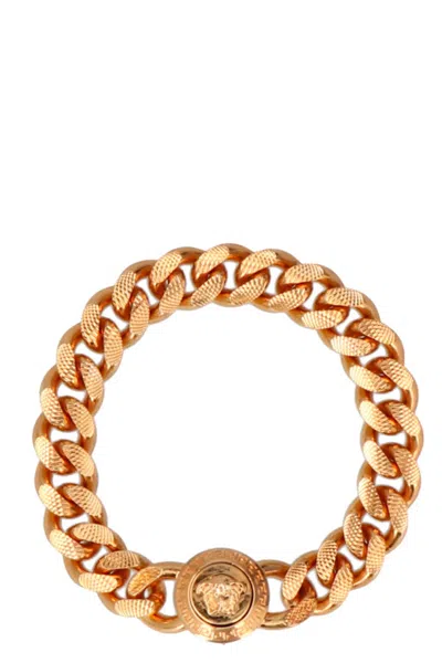Versace Men 'medusa Chain' Bracelet In Gold