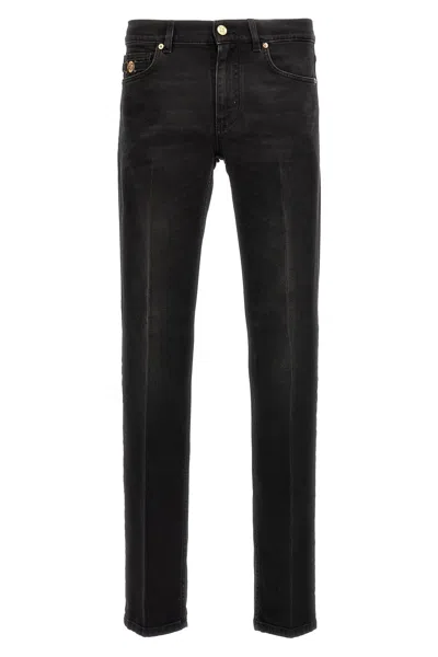 Versace Men Denim Jeans In Black