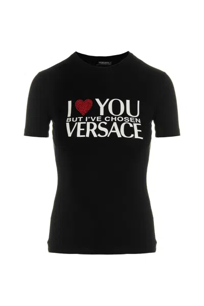 Versace T-shirt I You But... In Black