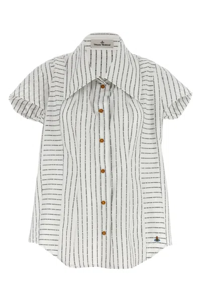 Vivienne Westwood Twisted Bagatelle Shirt In White/black