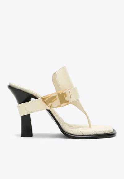 Burberry Bay 150 Quilted Leather Sandals In Beige