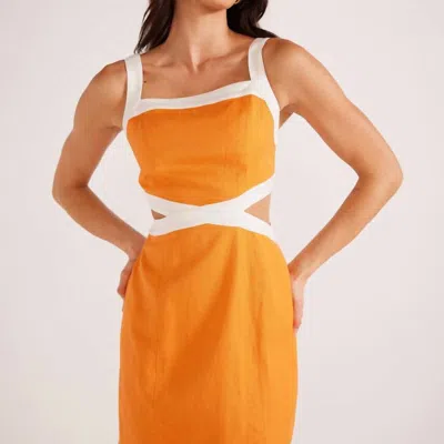 Minkpink Jacques Contrast Mini Dress In Orange