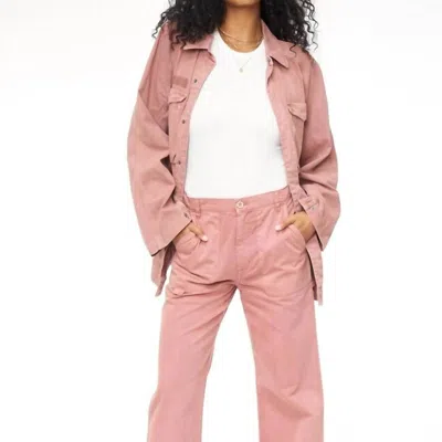 Pistola Sasha High-rise Relaxed Flare Pants In Clay In Pink