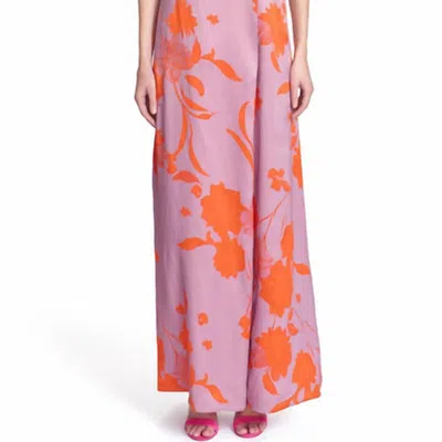 Corey Lynn Calter Thalia Flower Dress In Mauve In Orange
