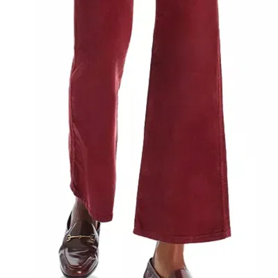Veronica Beard Carson Corduroy Ankle Pants In Oxblood In Red