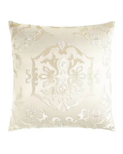 Lili Alessandra Morocco Square Pillow In Ivory