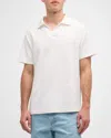 Frame Men's Jacquard Polo Shirt In Off White