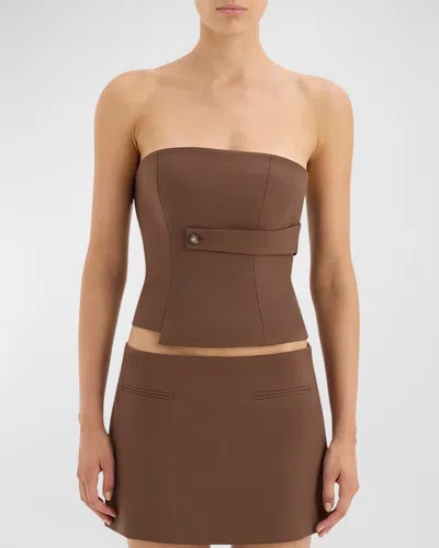 Sir Bromley Strapless Bodice In Chocolate