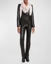 Alexander Mcqueen Silk Chiffon Skull Scarf In Ice Pink/ivory