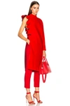 GIVENCHY GIVENCHY RUFFLE SLEEVE ONE SHOULDER DRESS IN RED,17I2015194