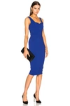 VICTORIA BECKHAM Matte Heavy Rib Jersey Drape Cami Curve Fitted Dress,DR FIT 6124 PAW17