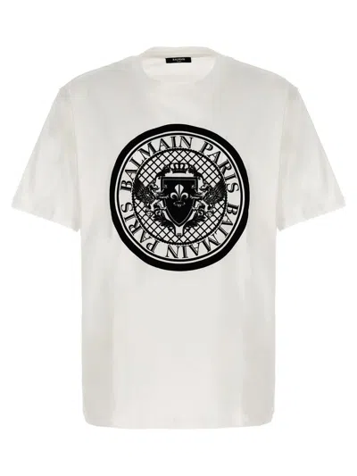 Balmain Organic Cotton T-shirt In Blanco