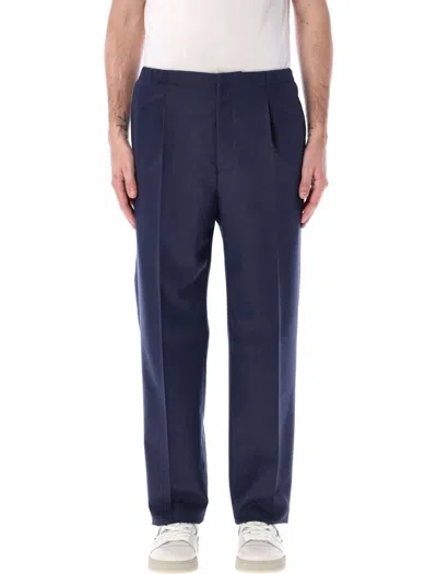 Fendi Wool Pants Look 8 In Mirto Blue