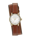 BURBERRY UTILITARIAN GOLDTONE STAINLESS STEEL & LEATHER DOUBLE-WRAP WATCH,0400086809716