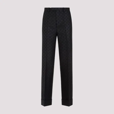 Gucci Luxurious Black Lamé Pants For Women