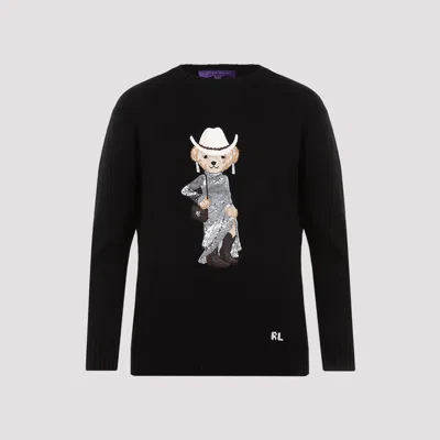 Ralph Lauren Black Western Bear Cashmere Sweater
