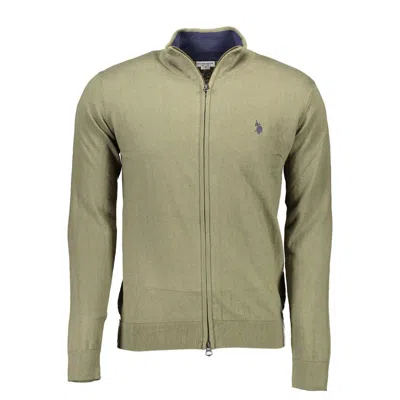 U.s. Polo Assn Green Cotton Sweater In Neutral