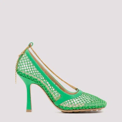 Bottega Veneta Green Stretch Lace-up Sandals